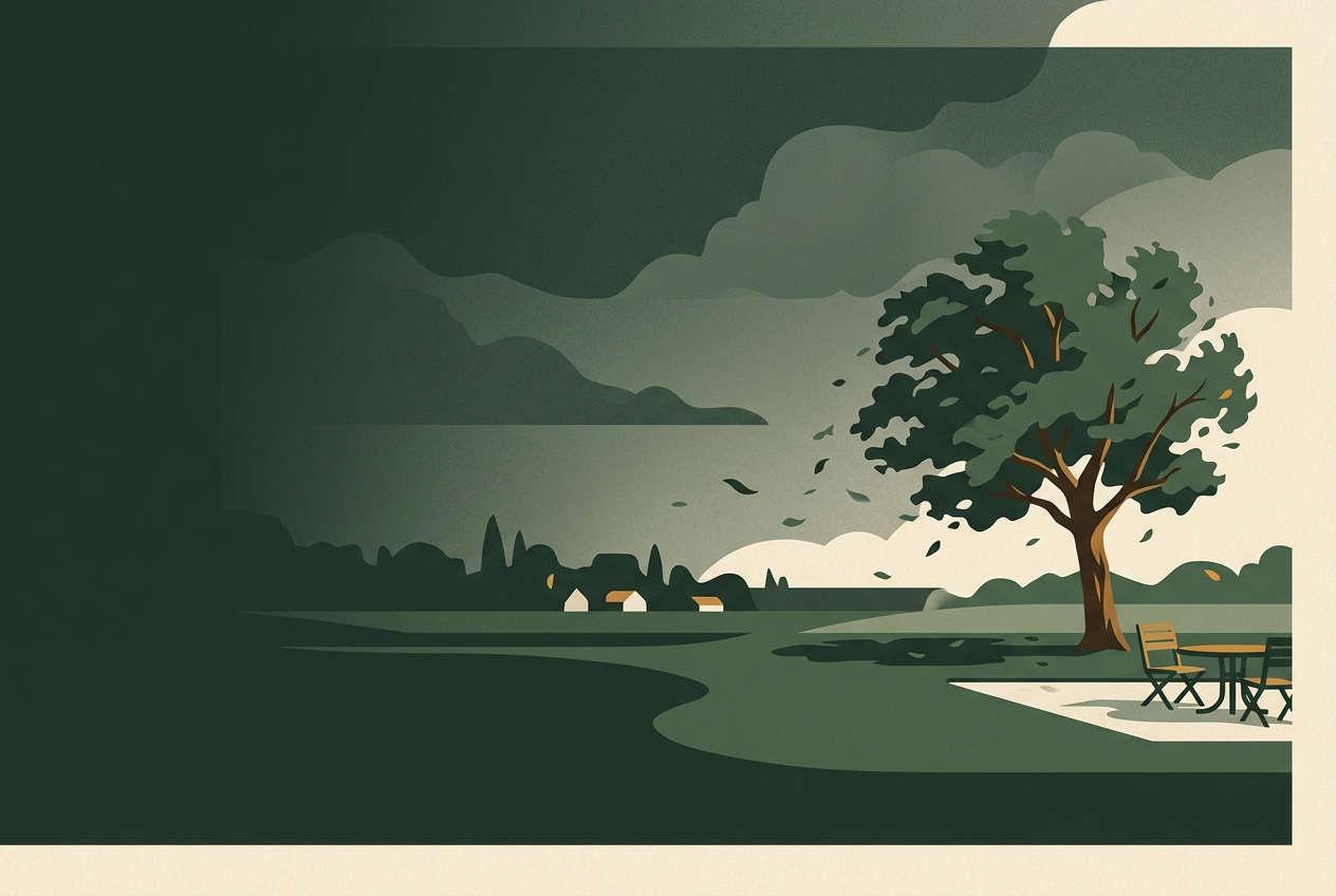 Severe storm risk Friday evening in the Baltimore area — editorial illustration
