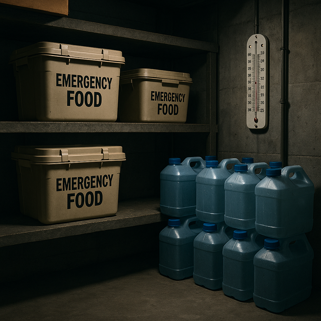 Camp stove heating emergency food — alternative cooking during power outage