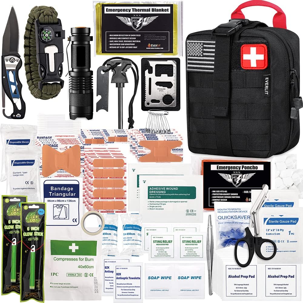 EVERLIT 250 Piece Survival First Aid Kit