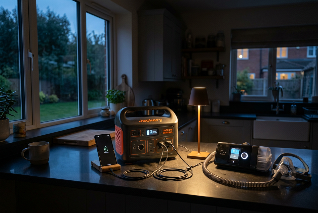 Portable power station charging phone and medical device